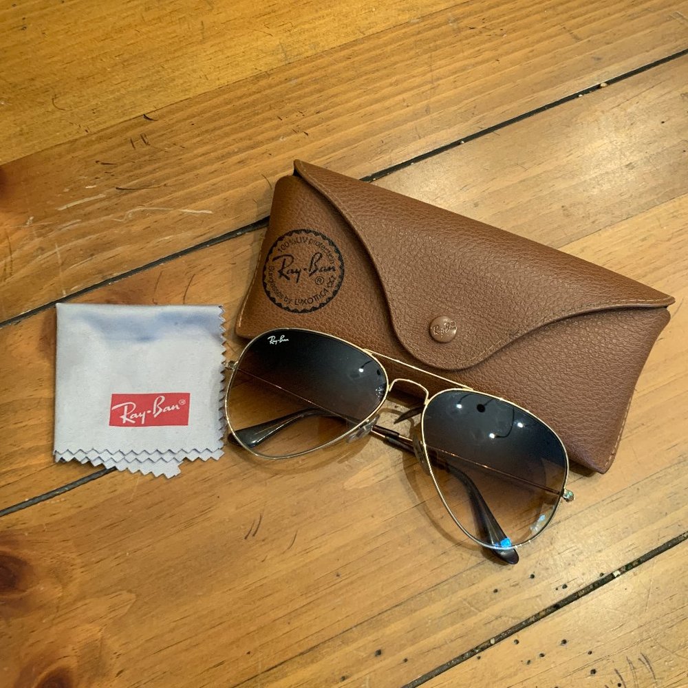 Ray-Ban Gradient Aviators - Gold Brown